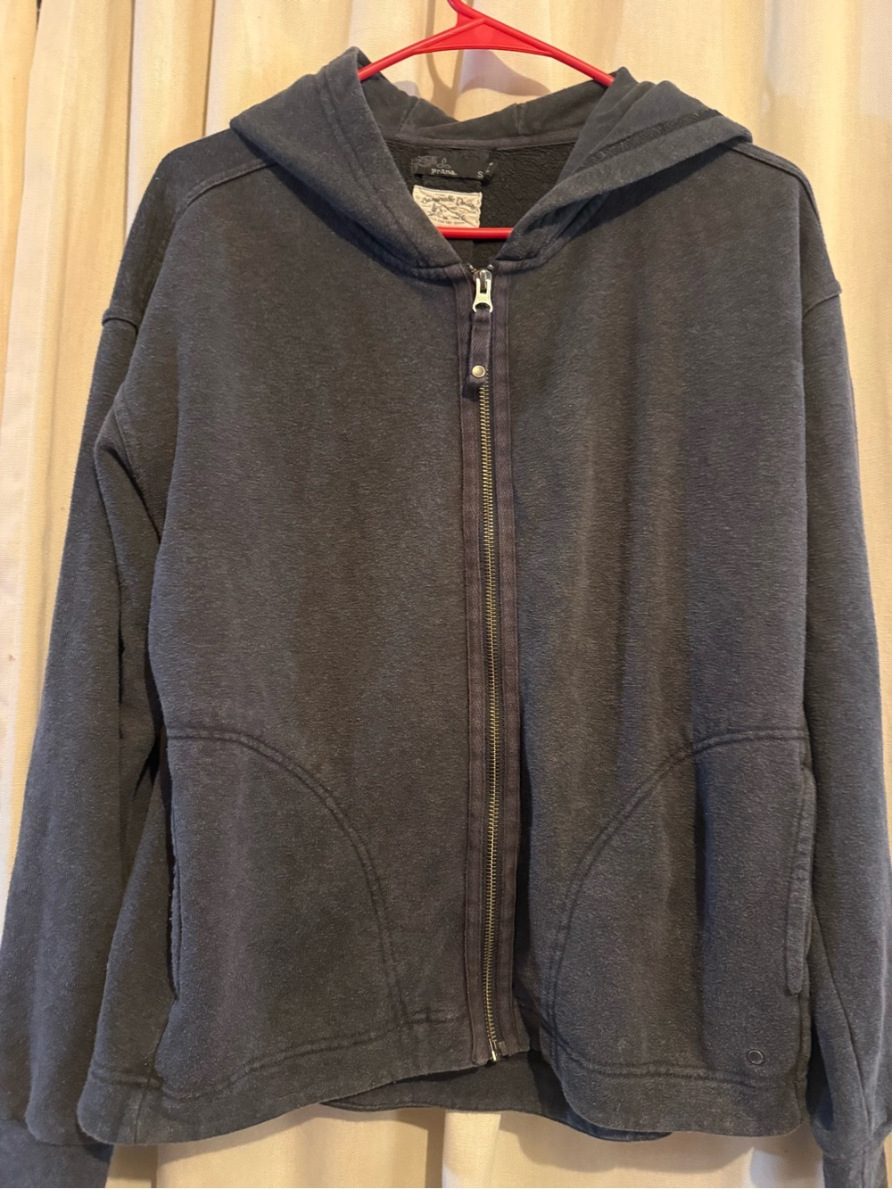 Prana Black Fleece-Lined Zip Hoodie